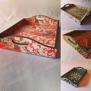 A change from lampshades! Here are some trays I’ve made usin...