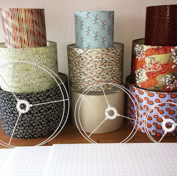 Chiyogami - Japanese hand printed paper - Lampshades made to...