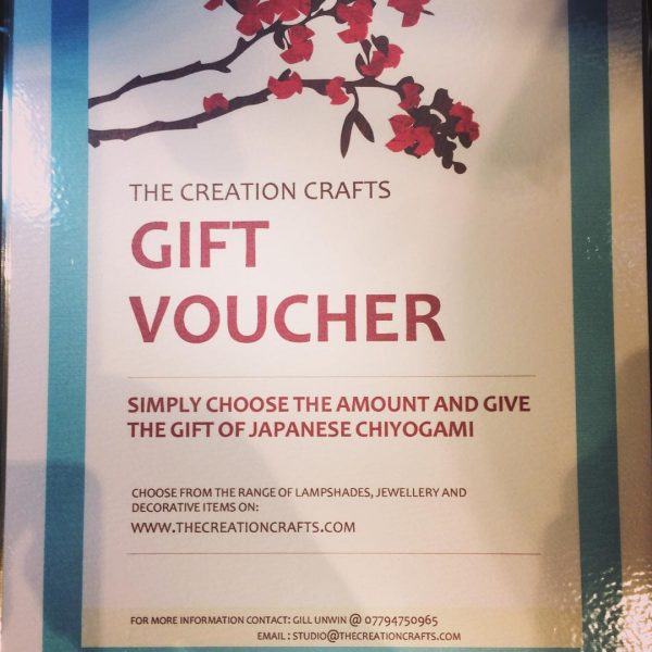Gift vouchers now available for Japanese Chiyogami paper lam...