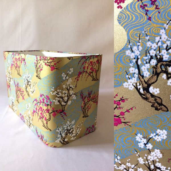 Gorgeous and new... rectangular lampshades! Made with hand p...