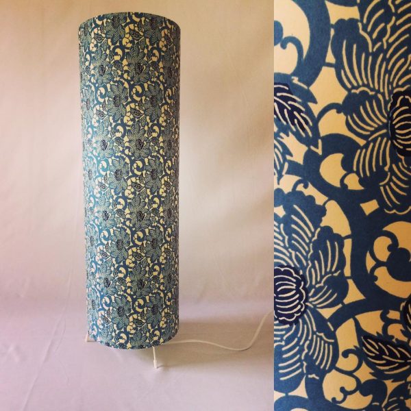 Japanese Chiyogami paper lamp 65 cm high x 20 cm wide See mo...