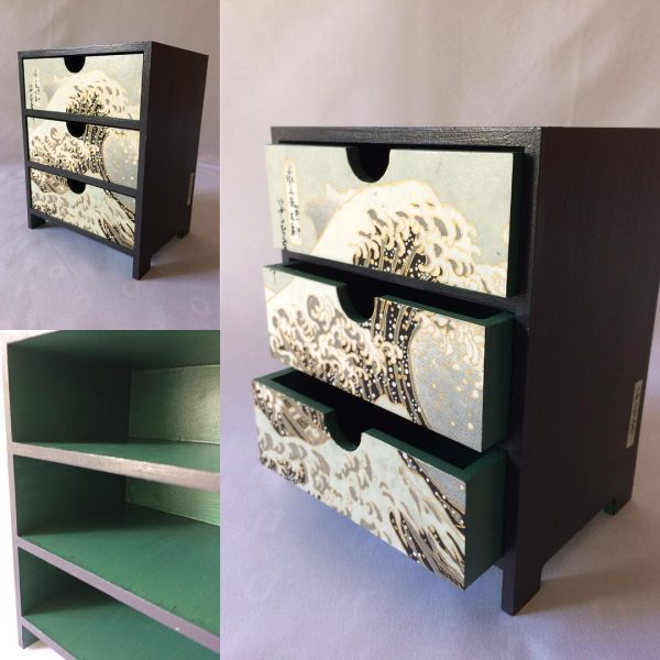 Mini chest of 3 drawers 15cm wide x 11.5 cm deep x 19 cm hig...