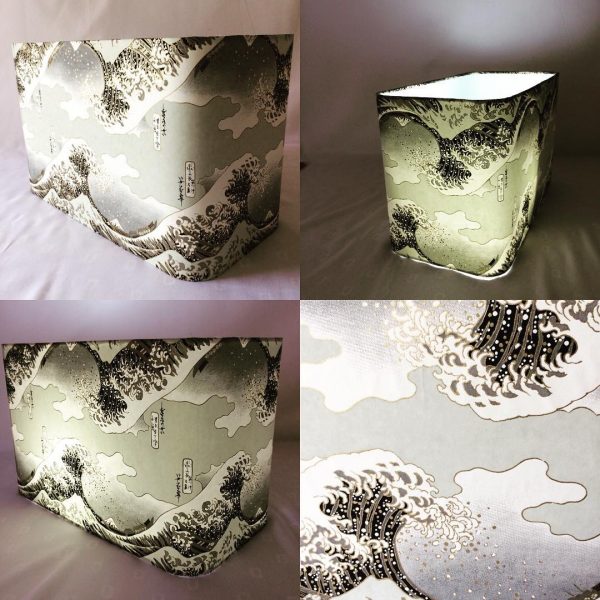 Rectangular lampshade 30 cm long x 20 cm wide x 25 cm high, ...